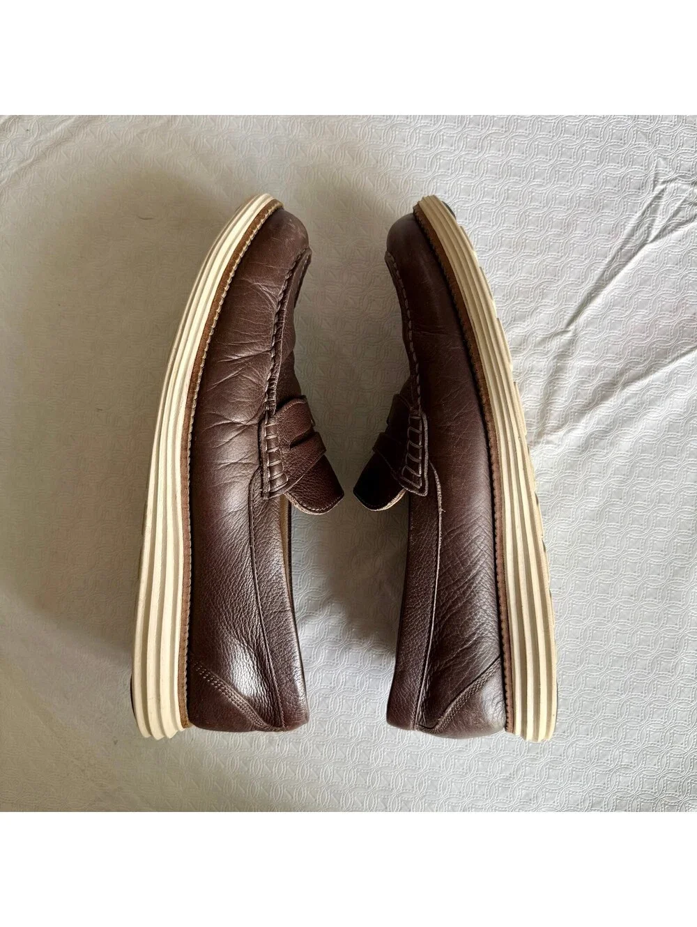 Cole Haan Men's Brown Leather Penny Loafers Size 9